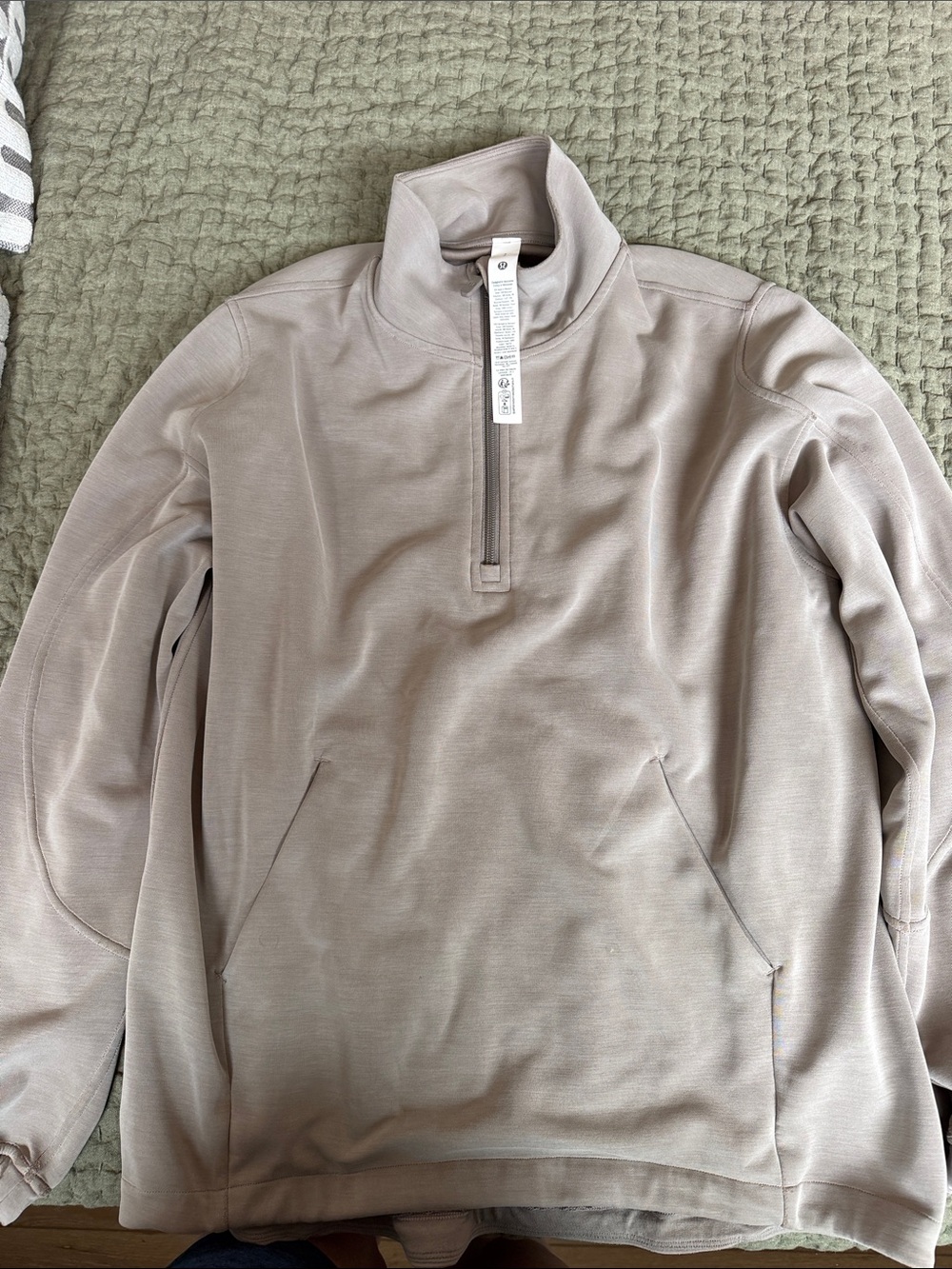 lululemon athletica Taupe Quarter-Zip Pullover - Picture 3 of 4